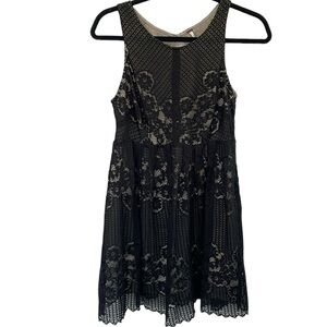 Free People black lace 90’s fairy romantic goth party whimsigoth mini dress 4